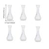 6PCS Vintage Clear Flower Vases Transparent Flower Holder Water Culture Vase  Desktop Adornment