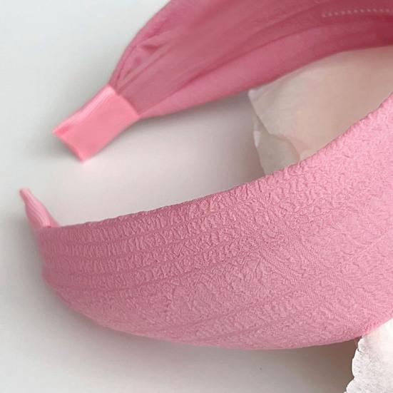 Fascia Morbida Tessuto Design a Bordo Largo Traspirante Lino Cerchietto per Capelli Modellante Viso Accessorio per Capelli Trucco