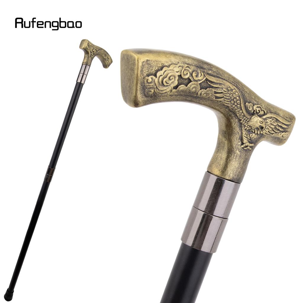Yellow Resin Eagle Walking Cane Fashion Decorative Steel Stick Gentleman Elegant Cosplay Cane Knob Crosier 93cm