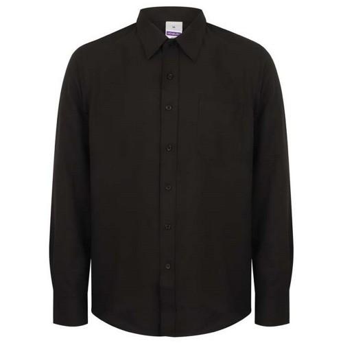 Henbury Mens Wicking Long-Sleeved Shirt