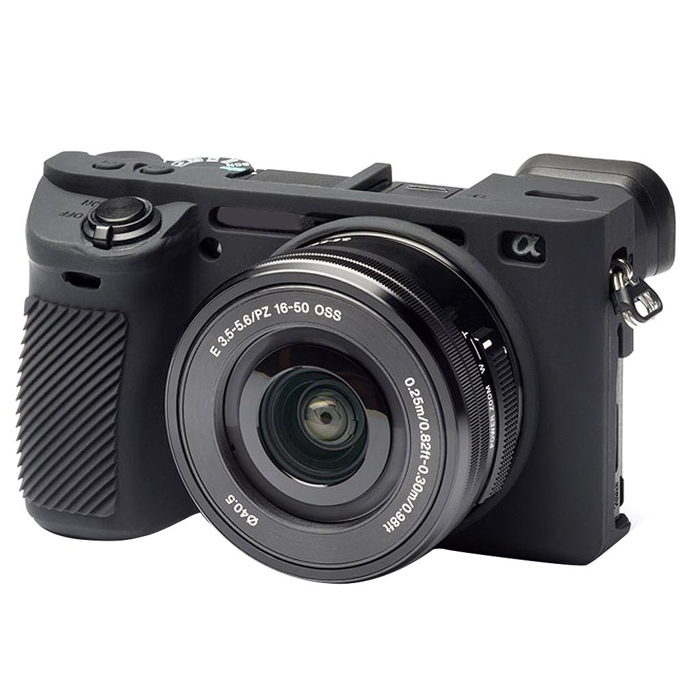 For Sony A6500 Camera Case Cover Durable Soft Silicone Cover Protective(Black)