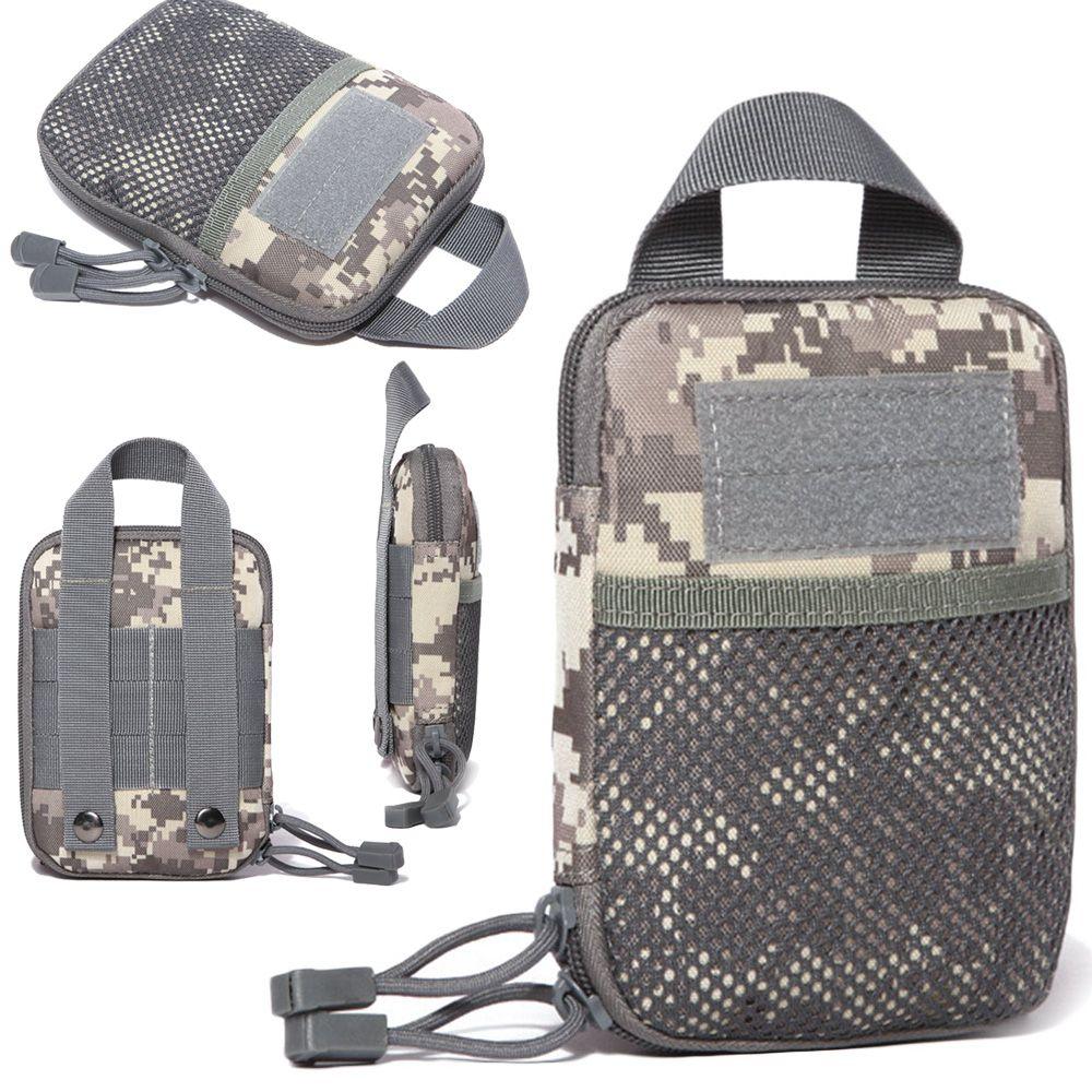 Zipper Nylon Wallet EDC Molle Pouch Belt Bag Waist Pack Phone Bag