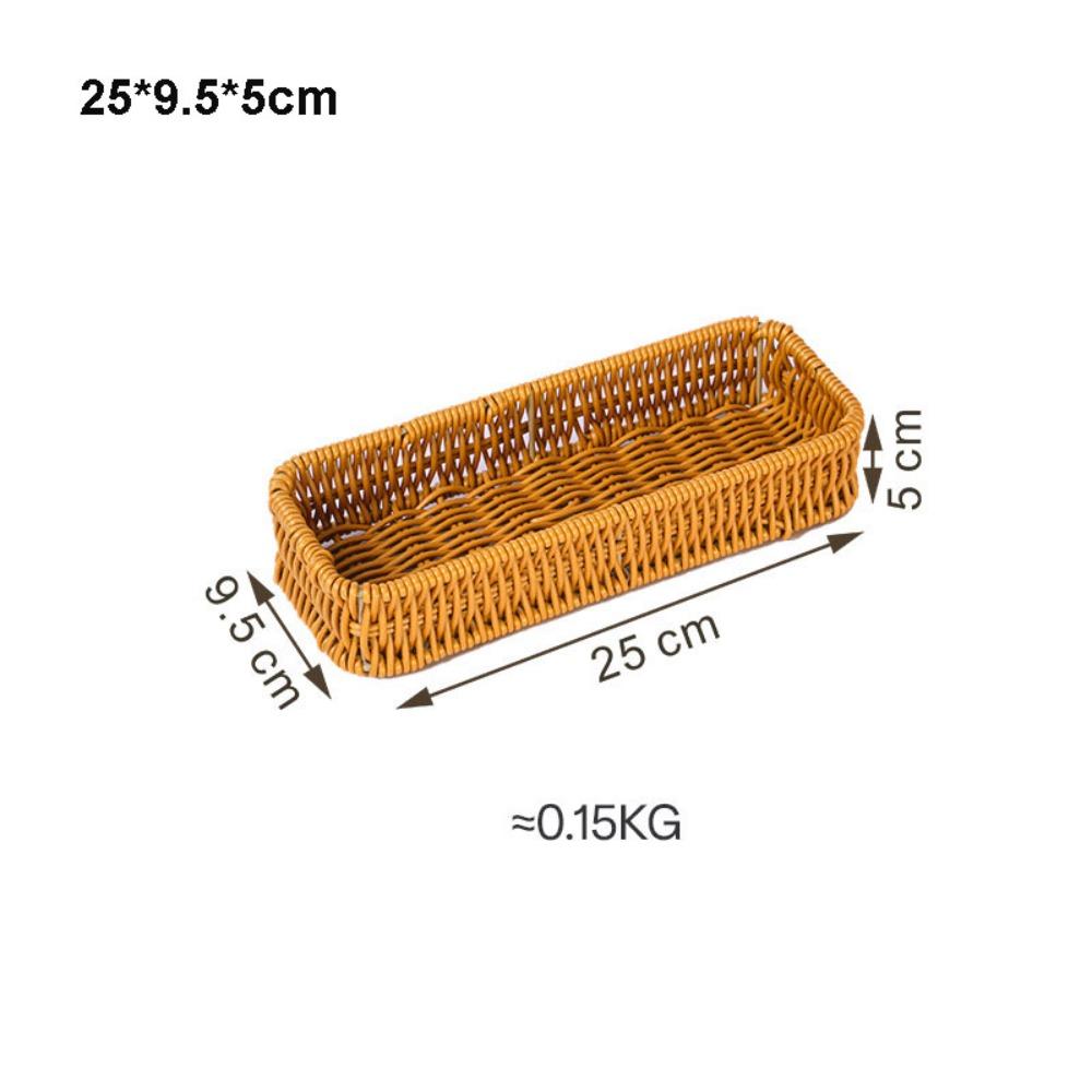 Household Bread Fruit Vegetables Basket Rattan Basket  Restaurant Serving Tabletop Display