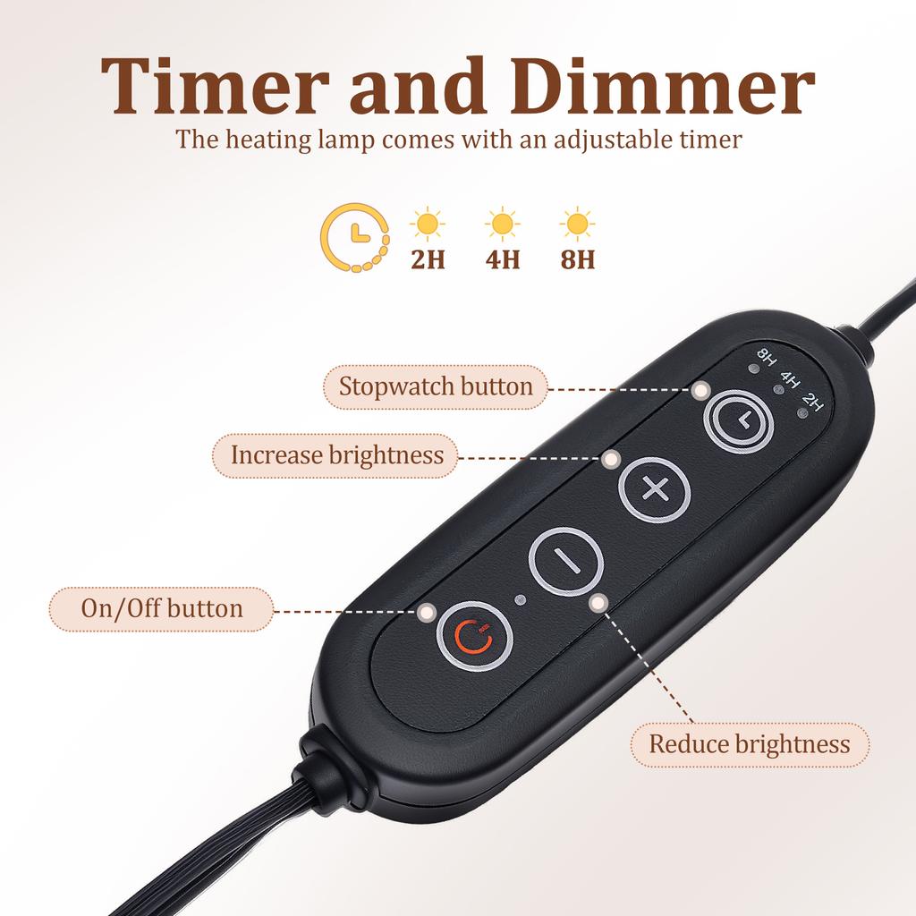 Candle Warmer Lamp 4 Speed Dimmable Flower Lamp Warmer with Timer and Height Adjustable Base for Office Bedroom Home Decoration