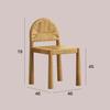 Single Solid Rattan Chair Weaving Minimalist Cream Style Straw Rope Hand-Woven Leisure Back Chair Balcony Outdoor Vintage Seat
