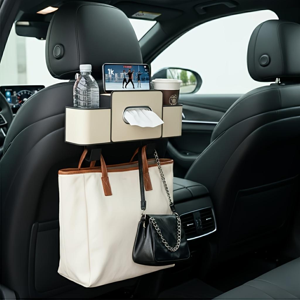 1pc Car Rear Seat Hanging Storage Box, Car Headrest Rear Seat Storage Box, Instrument Panel Armrest Box Seat Back Tissue Storage Box