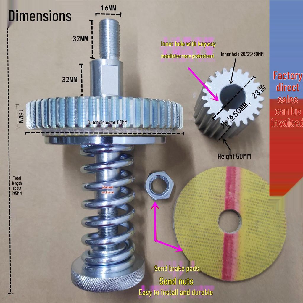 Glove Printing Machine Accessories: Tension Shaft, Pinion Gear, Brake, Unwinding/Rewinding Device, and Slitting/Bag-Making Components