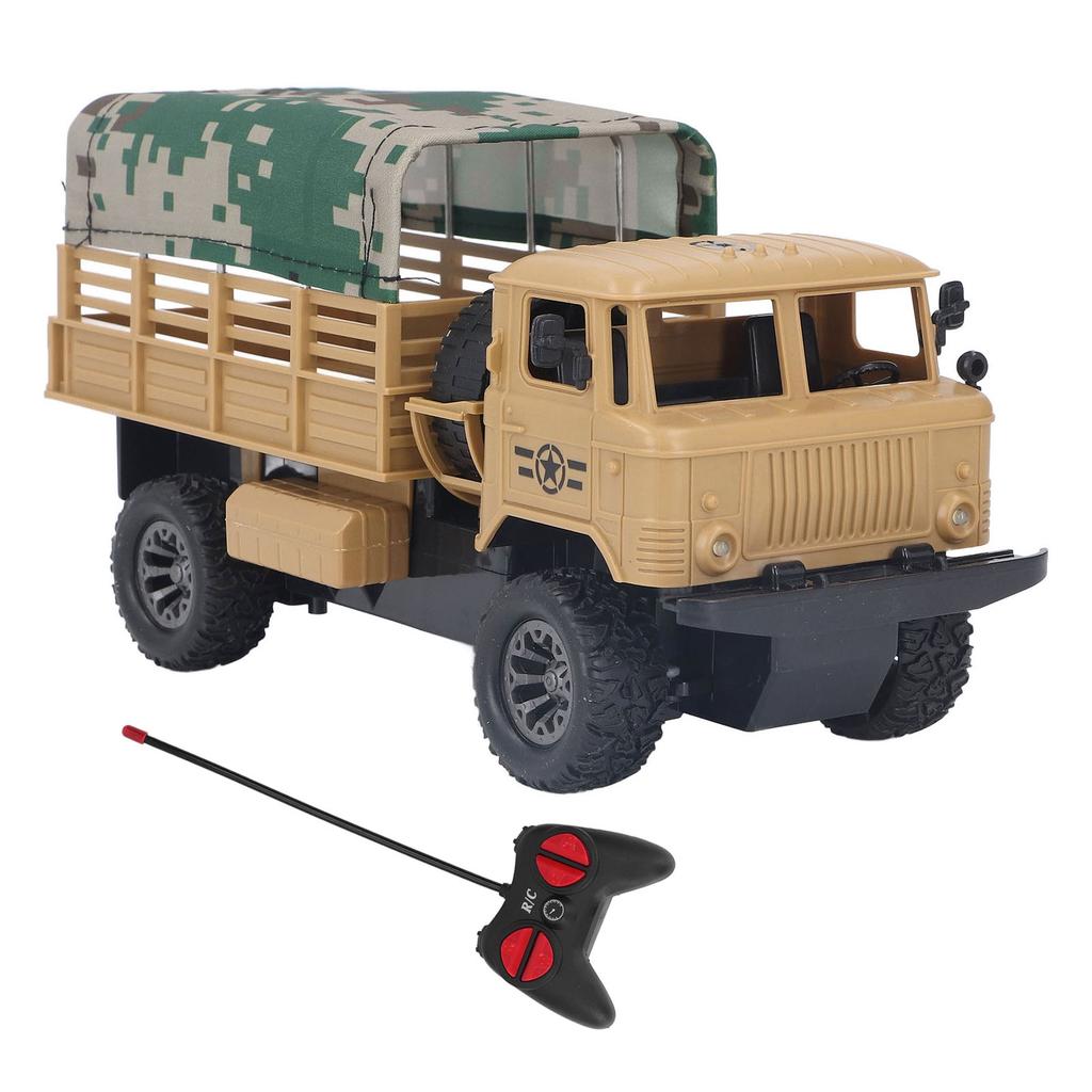 RC Military Truck 4 Channel Detachable Tent Remote Control Vehicle Military Truck with Light for Over 6 Years Old Kids