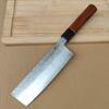 6.9 Inch Nakiri Knife Stainless Silver Steel No. 3 VG10 Blade Wood Handle Chef Cleaver Meat Slicing Vegetables Kitchen Knives
