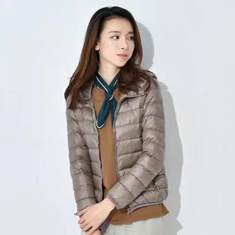 Mujer Otoño Invierno Abrigo Acolchado Con Capucha Grueso Manga Larga Cálido Color Sólido Suave Slim Fit Cierre De Cremallera Bolsillos Cardigan Señora Algodón Abrigo Chaqueta