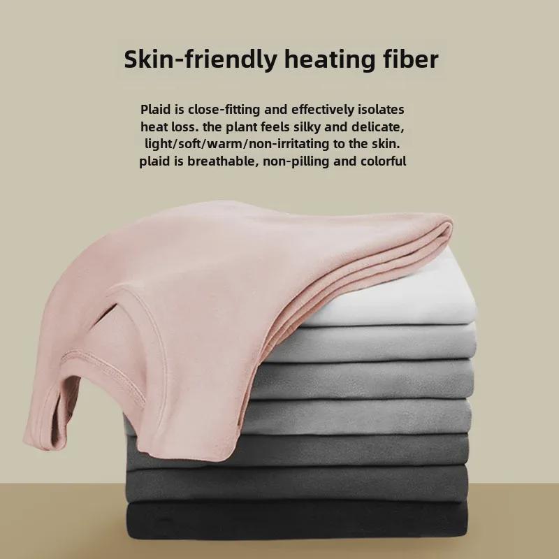 Couples' Comfortable Velvet Thermal Underwear Set with Thickened German Velvet - Round Neck Autumn Top and Winter Bottom Leggings