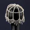 Sophisticated Pearls Bridal Hat Romantics Celebration Headpiece Elegant Headwear for Dance Parties and Celebration Event