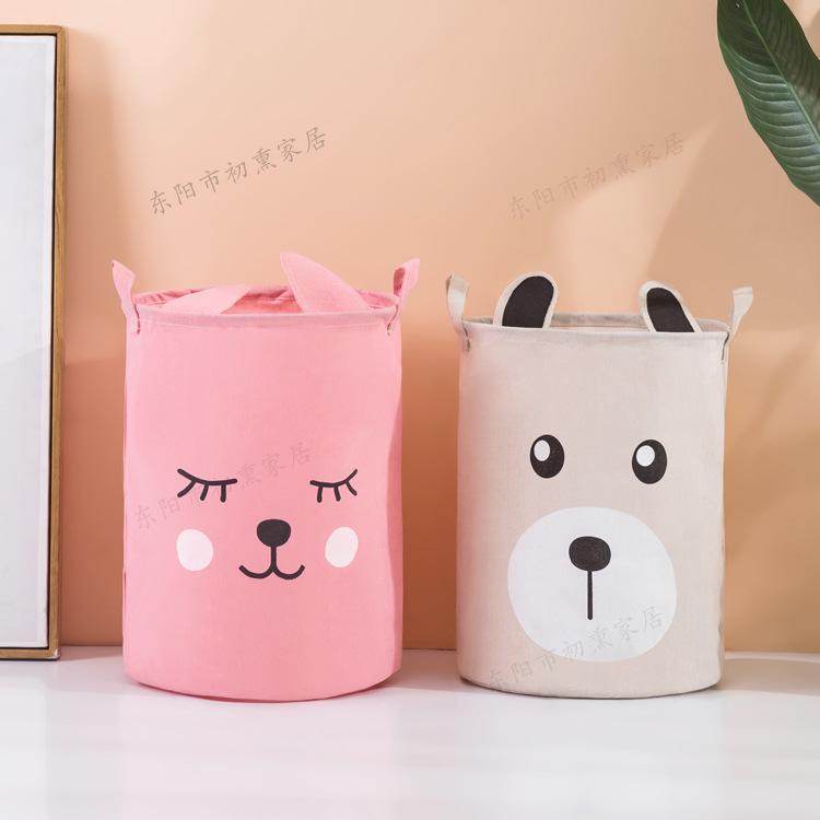 Waterproof Cartoon Animal Ear Kids' Clothes Storage Basket