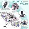 Clear Bubble Umbrella Wedding,Transparent Umbrella Windproofs Canopy Rain Bubble Umbrella Church Glass Stick Umbrella