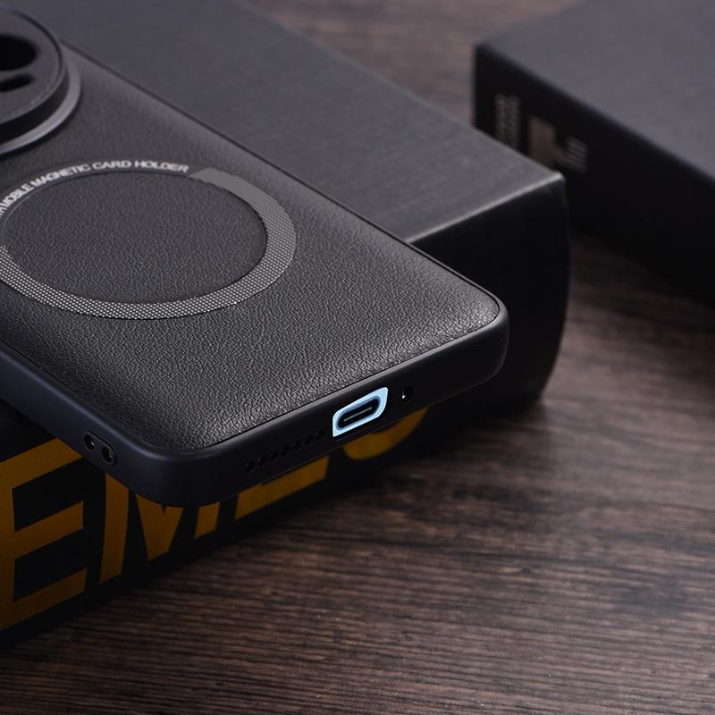 PU Leather Magsafe Case for Xiaomi 14 Ultra Magnetic Wireless Charging Shockproof Cover Shell for Xiaomi 14 14Pro 14Ultra