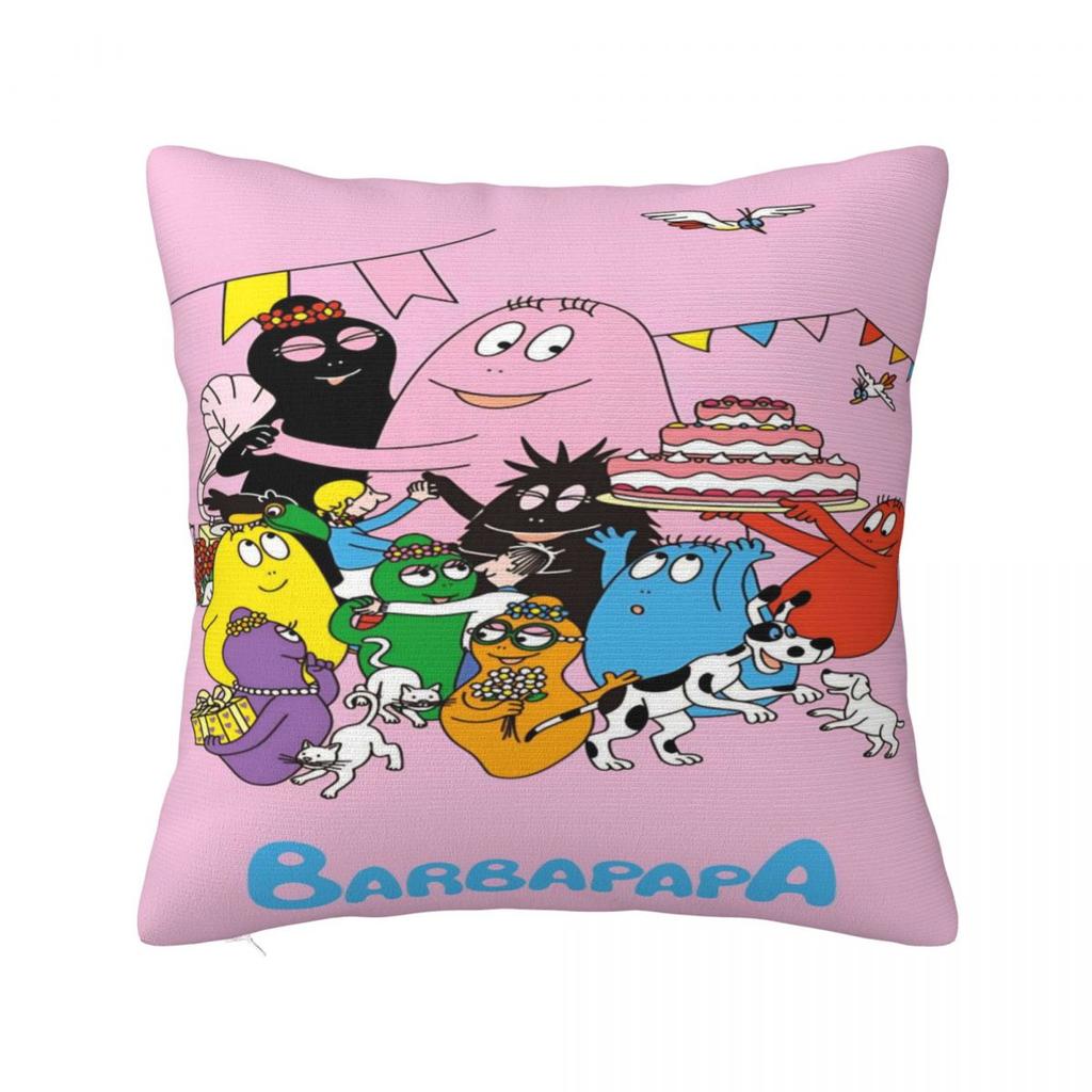 Cute Cartoon B-B-Barbapapas Pillow Case Morden Pillow Cover Soft Custom Cushion Cover Pillowcases For Sofa Home Decoration