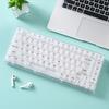 Tastiera Meccanica da Gioco Wireless YUNZII X75 PRO a 82 Tasti (Interruttori Bianco Cristallo, Bianco Wireless)