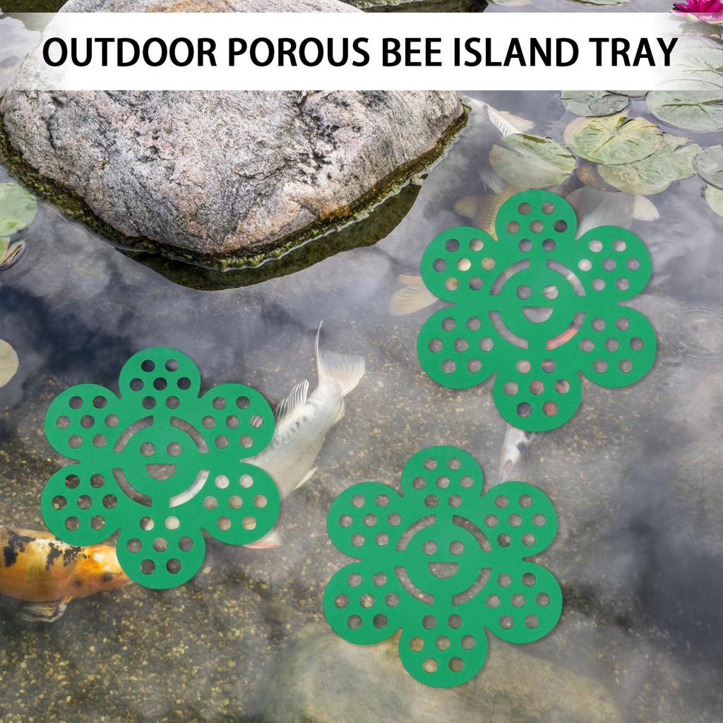4-teiliges kreatives bienenförmiges Tablett mit porösem Entwässerungsdesign, praktische Kleinigkeiten für Gartenbalkon, vier Farben zur Auswahl