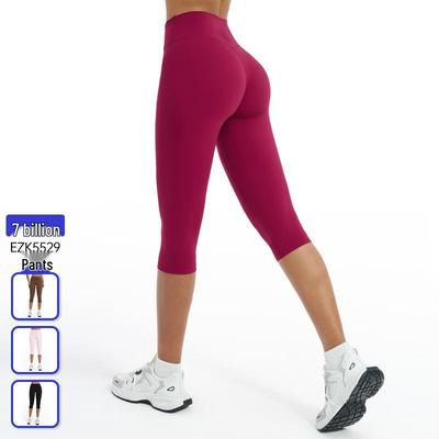 Jógové capri s vysokým pasem a zvedajícím efektem na zadek: Dámské štíhlé oblečení na běhání a fitness