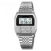 Mens Wristwatches Stainless Steel Sport Retro LED Electronic Waterproof Digital Watch