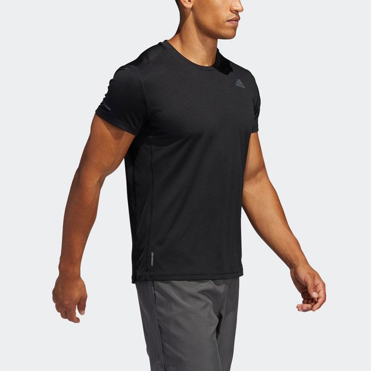 Adidas Run It Tee M Logo Training Short Sleeve T-Shirt Men Tops Black FL6972