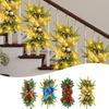 Christmas Bow Upside Down Tree Garland Staircase Christmas Decoration