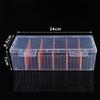 Clear Plastic Compartmentalized Organizer Box Holds 550+ Game Cards Storage Box With Adjustable Divider For Cards 1Pcs