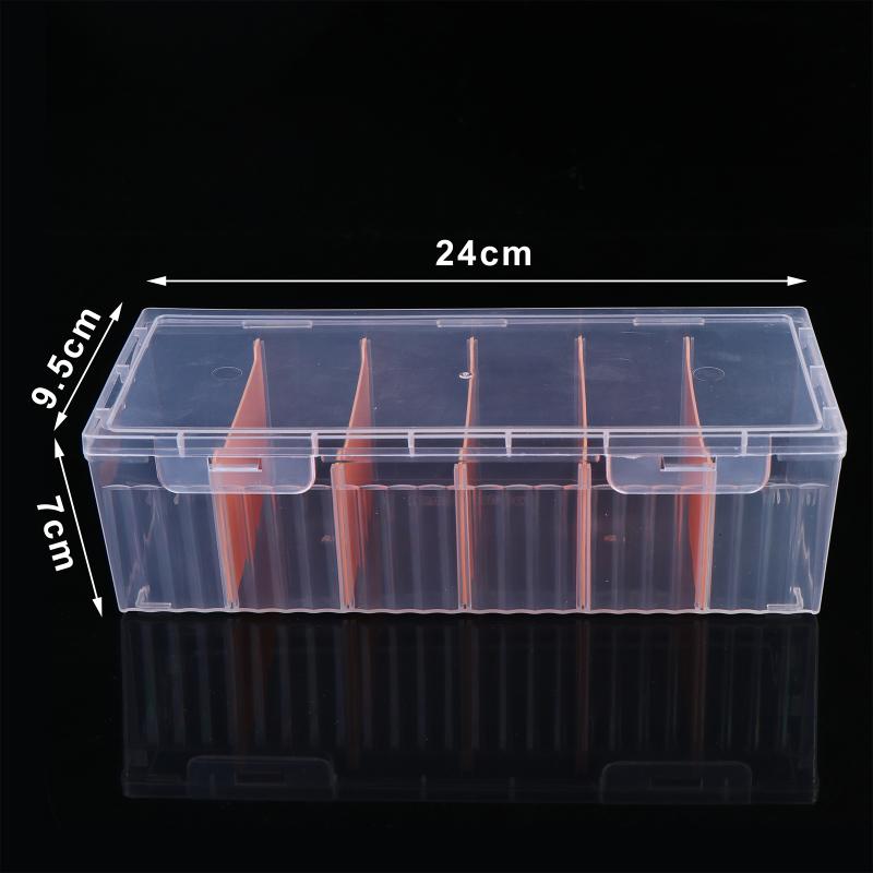 Clear Plastic Compartmentalized Organizer Box Holds 550+ Game Cards Storage Box With Adjustable Divider For Cards 1Pcs