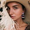 1 Pair Independence Day Earrings American Fourth of July  Clay Stud Patriotic Fashion Earrings Jewelry for Girls