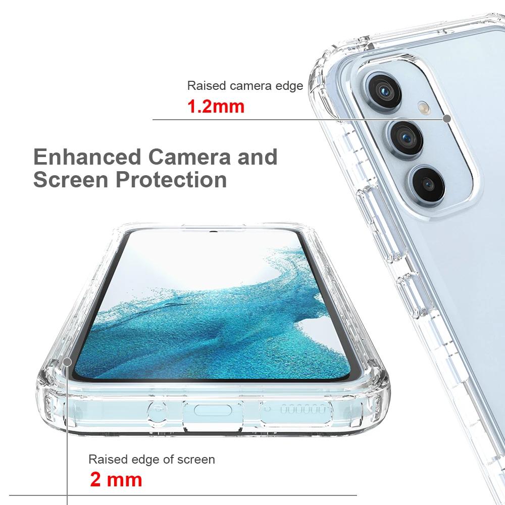 For Samsung A17 A56 5G A55 A35 A16 A54 A15 s24 S25 ultra S23 FE S22 Plus S21 Phone Clear Case for Samsung Galaxy A54 5G A14 A34