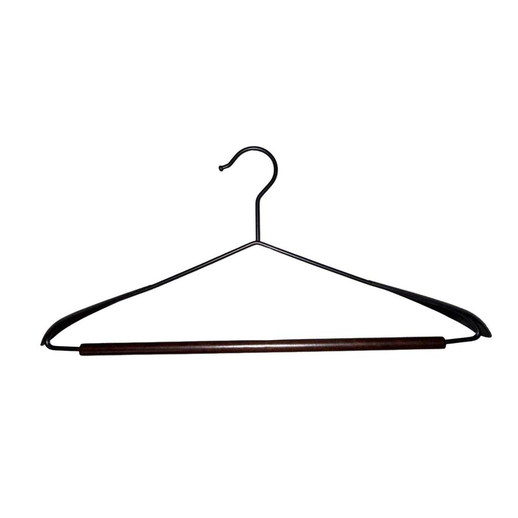 Nordic Style Iron & Beech Wood Luxury Clothes Hanger - High-Grade Solid Wood with Wide Shoulder and Anti-Corner Design.