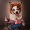 Şapkalı Komik Köpek Kıyafetleri Cadılar Bayramı Kostümü Küçük Büyük Köpekler İçin Kedi Sevimli Yavru Köpek Cosplay Kıyafetleri Evcil Hayvan Giydirme Tulum Parti Hediyeleri