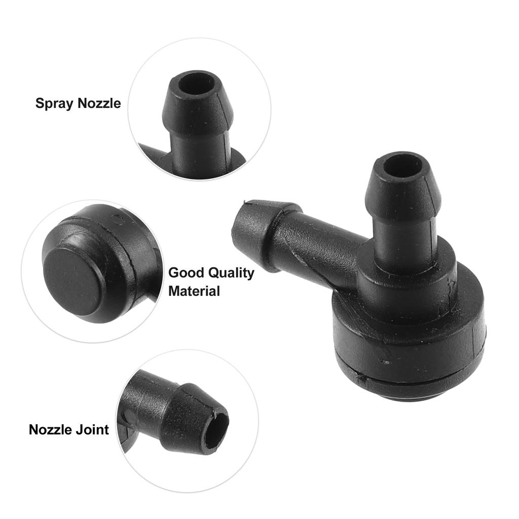 ACROPIX Windshield Washer Nozzle, Wiper Jet, Compatible with Volvo V50, Black, 2 Pack