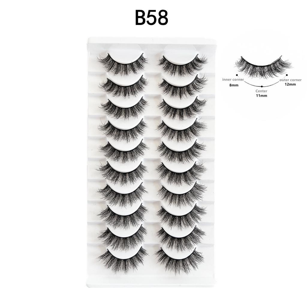 Messy Fried Hair Artificial Imitation Mink Eyelashes False Eyelashes Faux Mink Eyelashes Ten Pairs