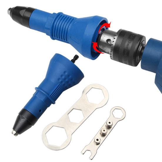 Electric Rivet Drill Adapter Cordless Drill Hand Tool Easy to Operate Compact Portable Cordless Riveting Tool Insert Nut Adapter