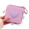 Portable Zipper Bag 3D Love Heart Pocket Pouch Fashion Storage Bags  Headphone Data Cable
