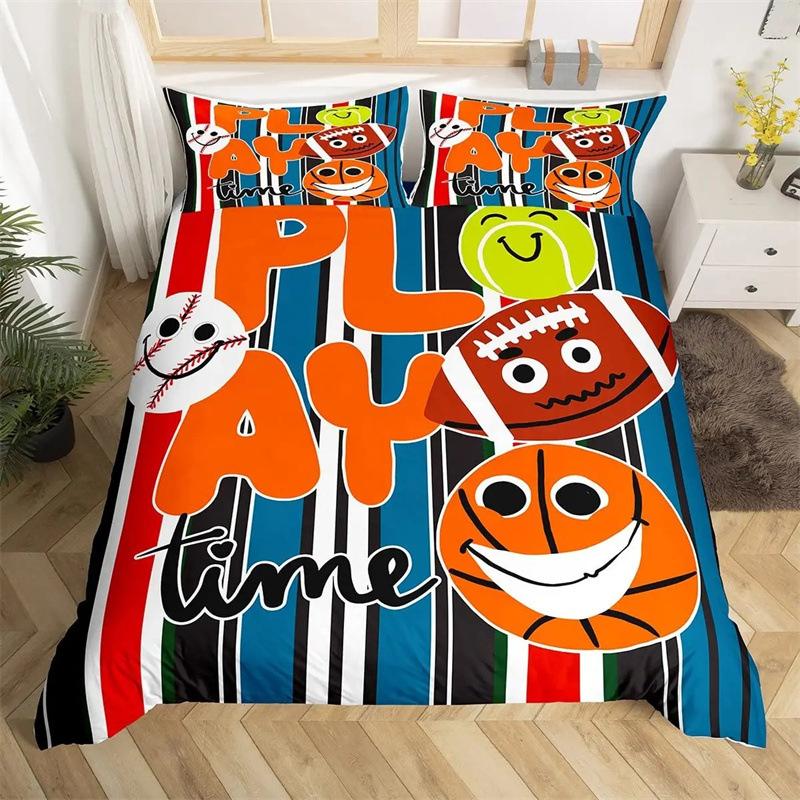 Tennis-themed Duvet Cover Set - Bedding Set - 3-piece Duvet Cover Set