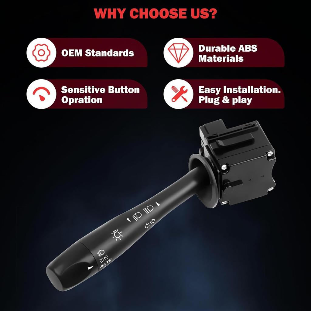 Turn Signal Switch Fit for 2004-2012 for Chevy Malibu,2005-2010 for Pontiac G6,2007-2009 for Saturn Aura Premium Multifunction Combination Switch