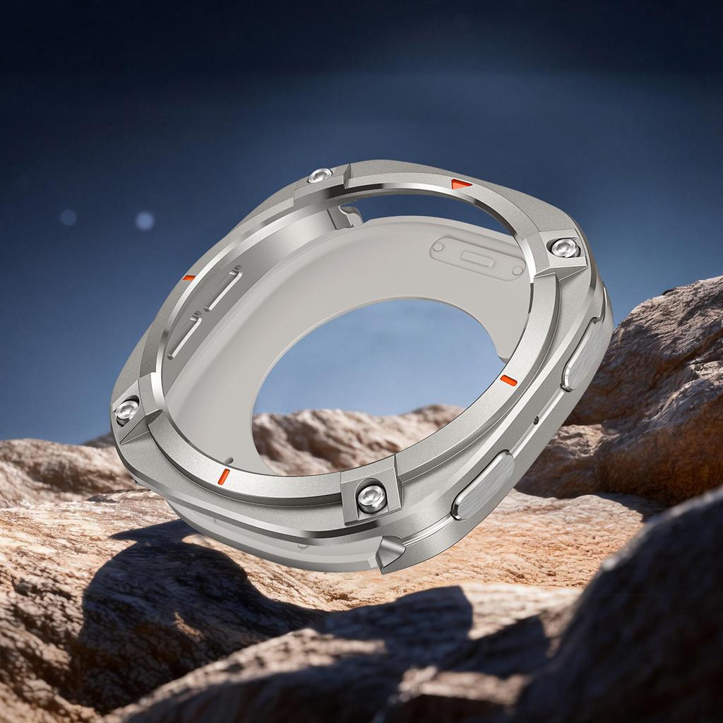 Armor Metal Case For Samsung Galaxy Watch 8 44mm Cover Case Accessories Hard Frame Metal Protective Bumper for Galaxy Watch 8