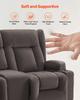Loveseat Recliner Sofa, Power Reclining Couch with Heating & Massage, Suede Electric Recliner Sofa with Center Console, USB Ports, Cup Holders & Side
