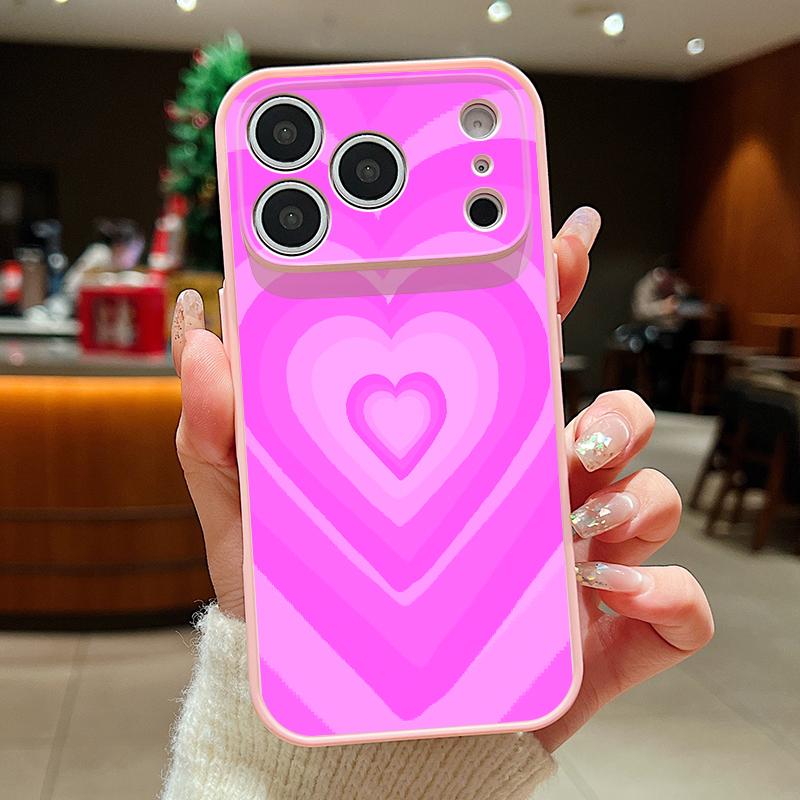 

Lovely Hearts Pattern Case For iPhone 17 Pro Max Funda iPhone 16 15 14 13 Pro Max Magnetic For Magsafe Hybrid Slim Matte Cover iPhone 14 Pro рожевий
