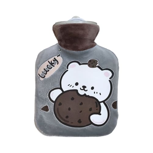 Kaaipee Mini Hot Water Bottle with Cute Cover, Eco-Friendly Refillable Hot Water Bottle, Small Size, Cold Weather Protection, Relieves Fatigue, Perfec