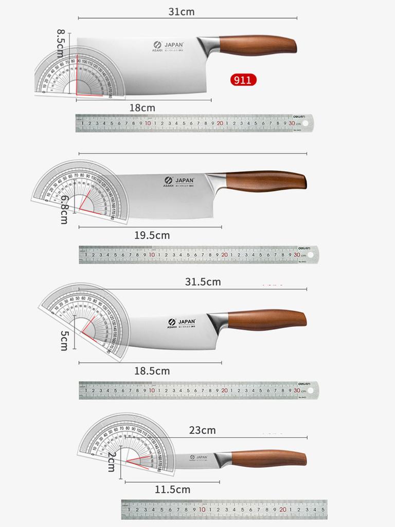 WXCOO Professional Japanese Kitchen Knife Fruit Peeler Utility Knife Stainless Steel Fish Fillet Knife Meat Cleaver Cooking Tool