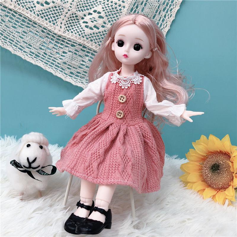 30CM mini pohyblivá kloubová panenka Dívčí hračka 3D Big Eyes BJD Princess Kompletní oblečení Kolekce šatů Dětská panenka Dárek