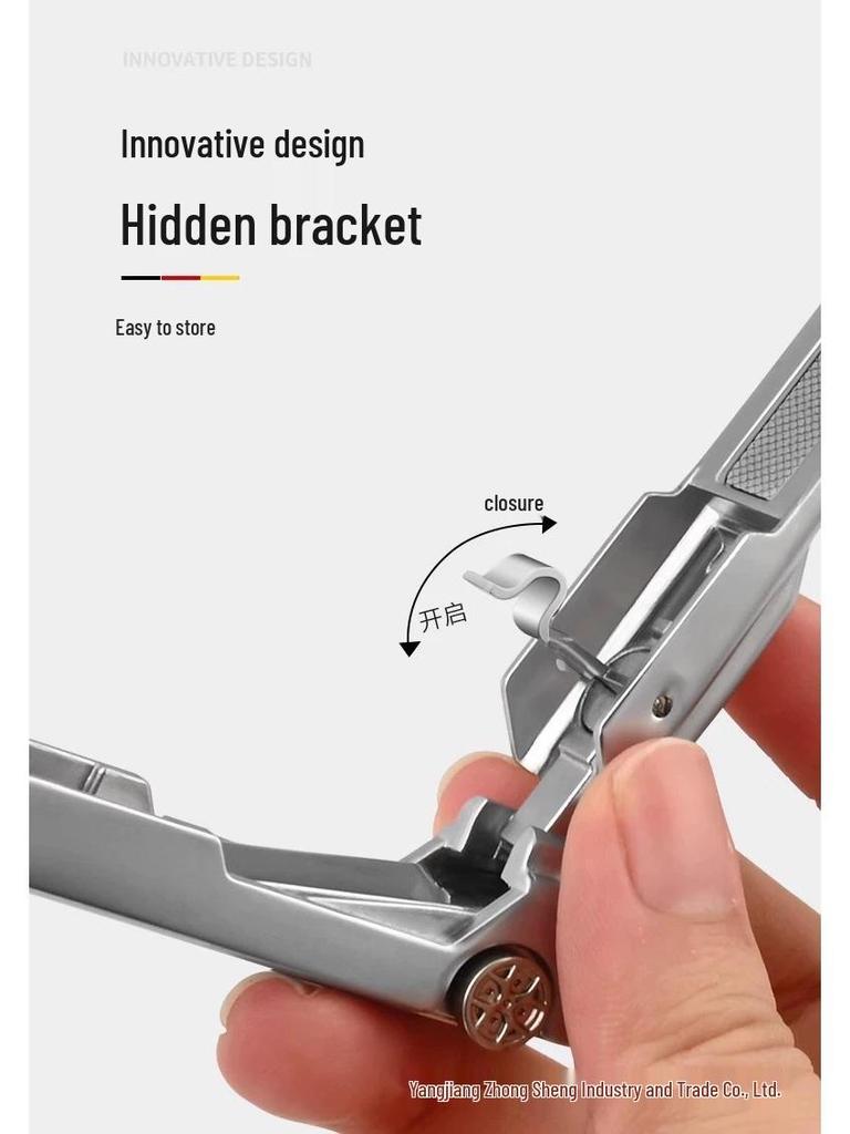 Stainless Steel Clippers with Anti-Splash Design & Multi-Purpose Phone Holder