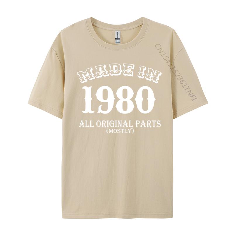 Made In 1980 All Original Parts 39th Birthday Gift Casual Cotton Fabric Unisex Tops Tees Cosie Tops Shirt New Design T Shirts