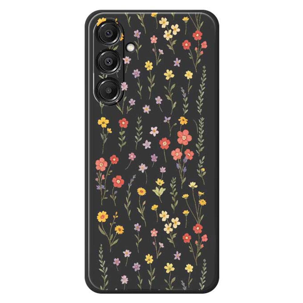 For Samsung Galaxy A16 5G/4G Case Flowers and Grass Pattern Printing Straight Edge TPU Phone Back Cover