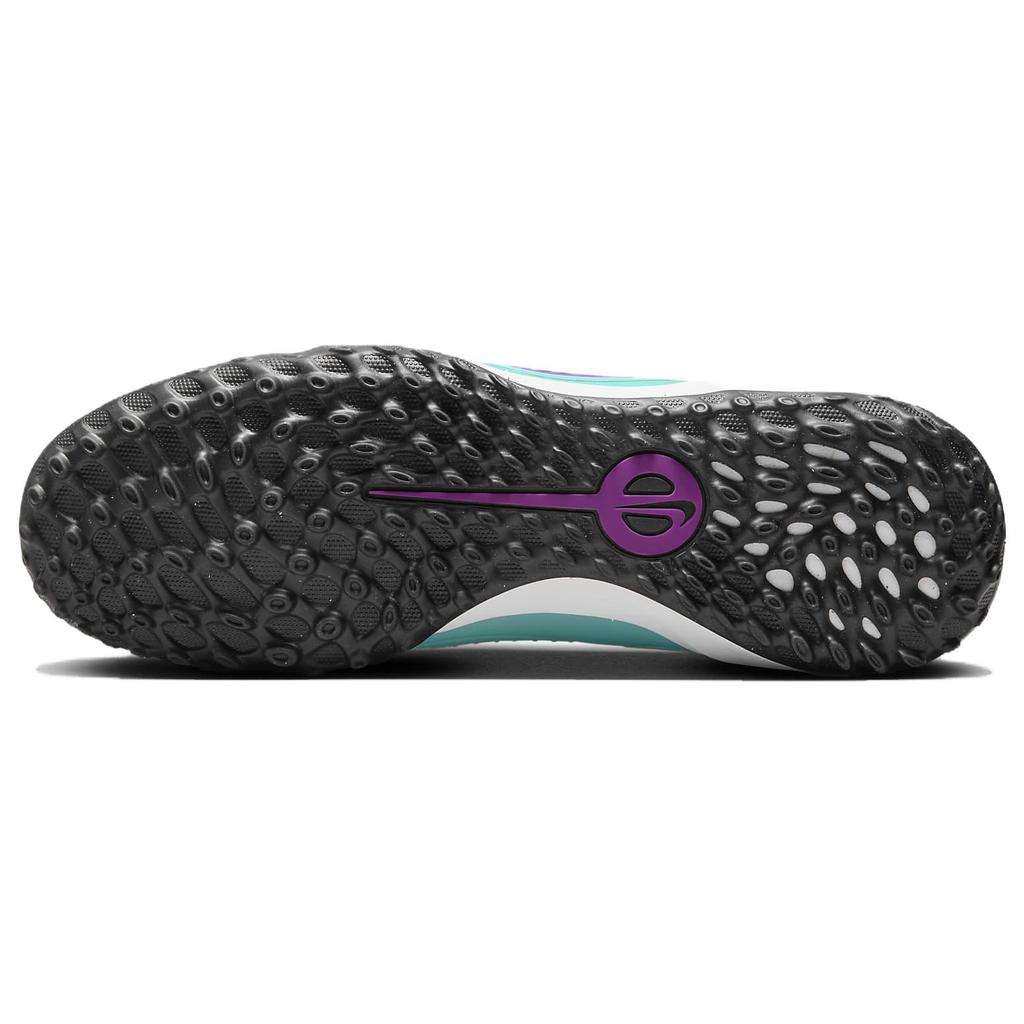 Nike Tiempo Legend 10 Lace Up TF Turf Artificial Turf Cow Leather Soccer Shoes Unisex Green Purple DV4342-300