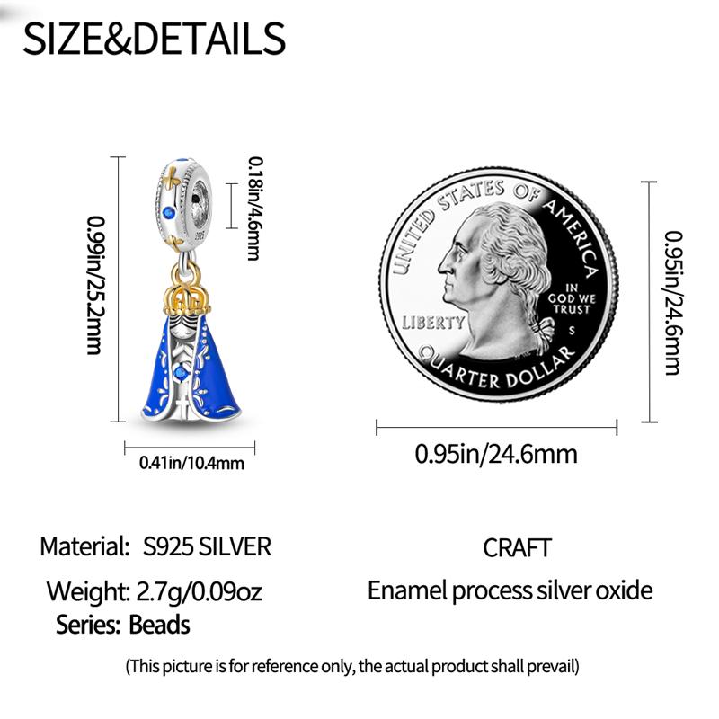 Charm Bead Charms copper Holy Mother Pendant Bead Charms Compatible With Charm Bead Charms Plata Authentic Bracelets Bead Charms Women Jewellery Mak