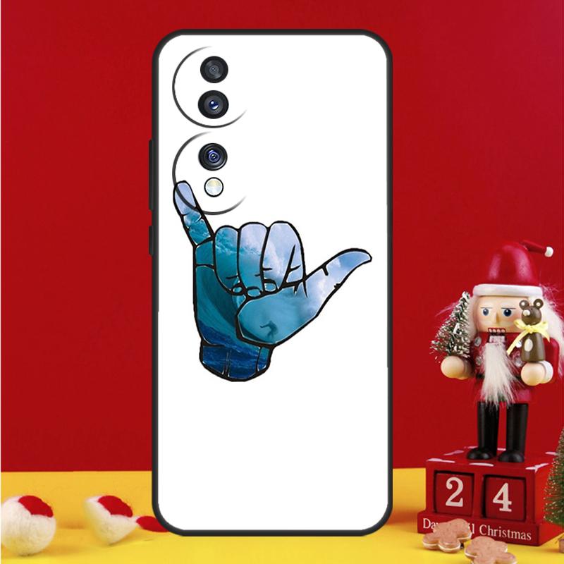 Shaka Surf Hang loose Case For Honor Magic V5 5 6 7 Pro Honor 50 70 90 200 400 Lite X7a X9b X9c X9a X8a X8b Cover